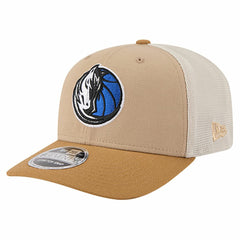 Dallas Mavericks Two-Tone 9SEVENTY Adjustable Trucker Hat Tan/Light Brown - New Era