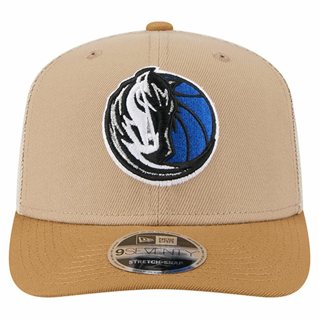 Dallas Mavericks Two-Tone 9SEVENTY Adjustable Trucker Hat Tan/Light Brown - New Era