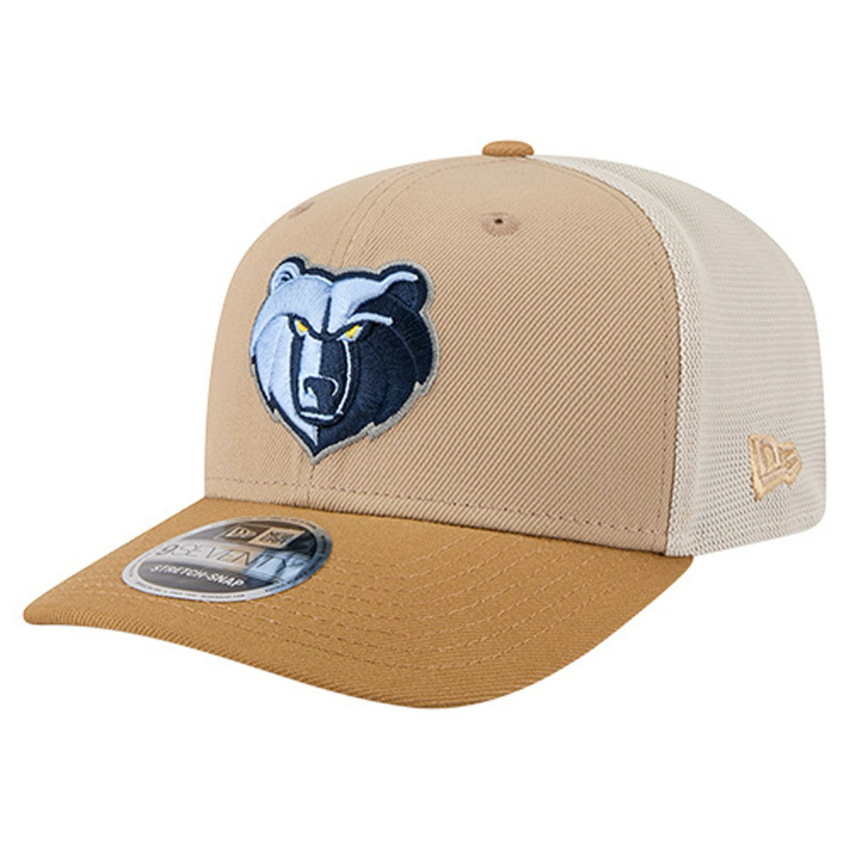 Memphis Grizzlies Two-Tone 9SEVENTY Adjustable Trucker Hat Tan/Light Brown - New Era