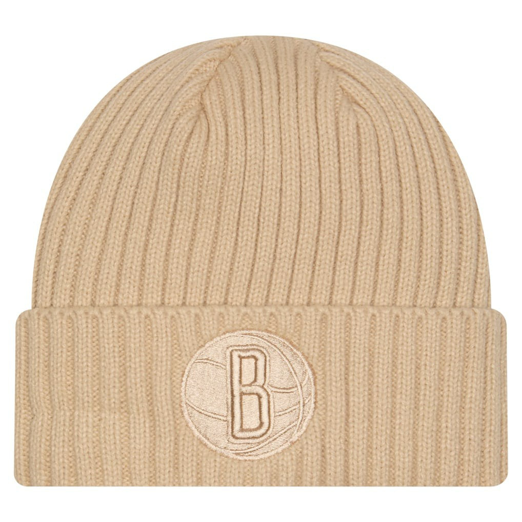 Brooklyn Nets Color Pack Cuffed Knit Hat Tan - New Era