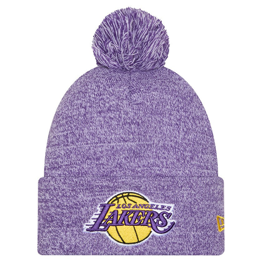 Los Angeles Lakers Marled Cuffed Knit Hat with Pom Purple - New Era