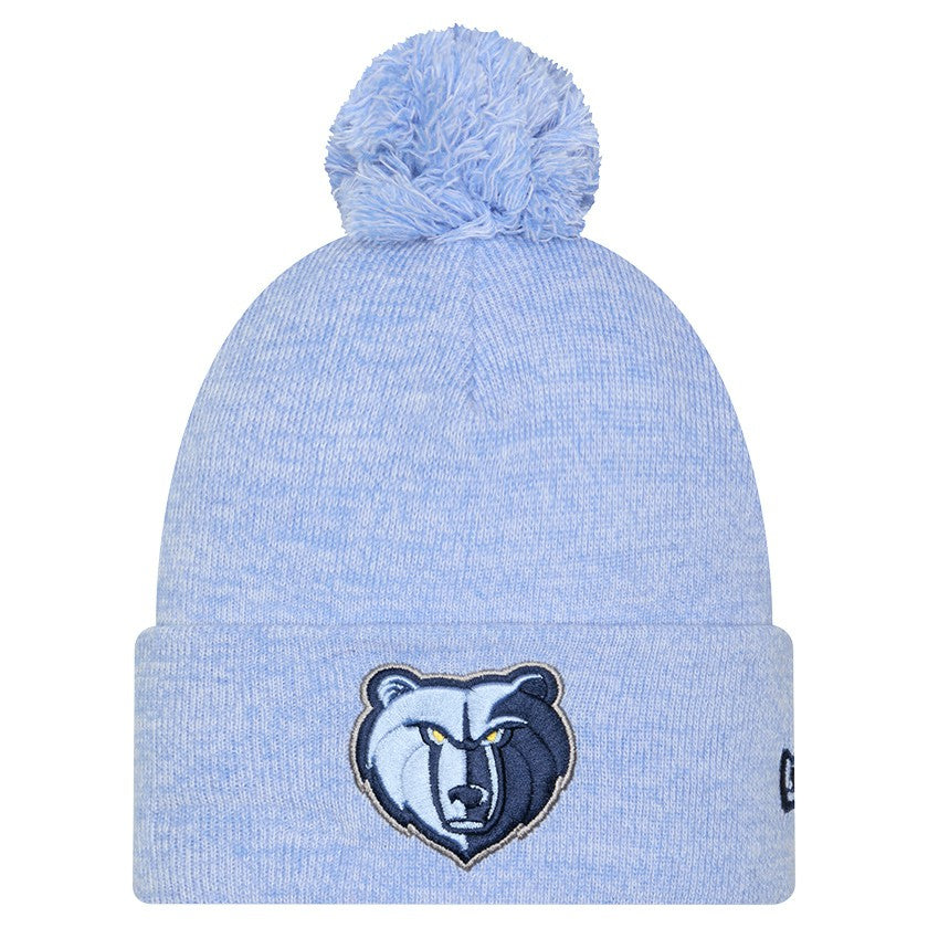Memphis Grizzlies Marled Cuffed Knit Hat with Pom Light Blue - New Era