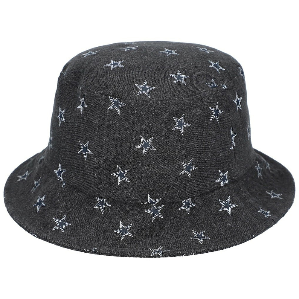 Dallas Cowboys The Wild Collective Women's Denim Bucket Hat - Black Hats