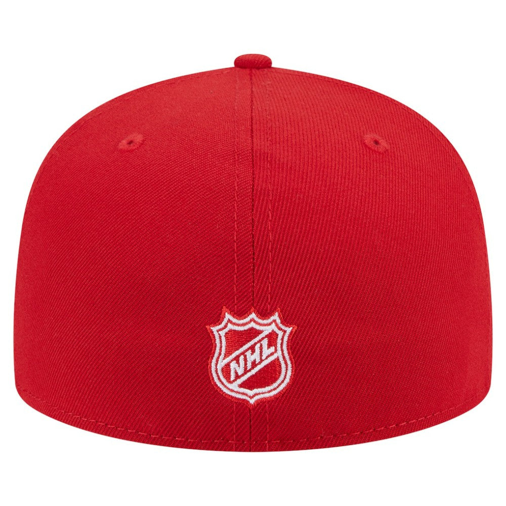 Detroit Red Wings New Era Oversized Vintage Arch 59Fifty Fitted Hat - Red | US 202715407