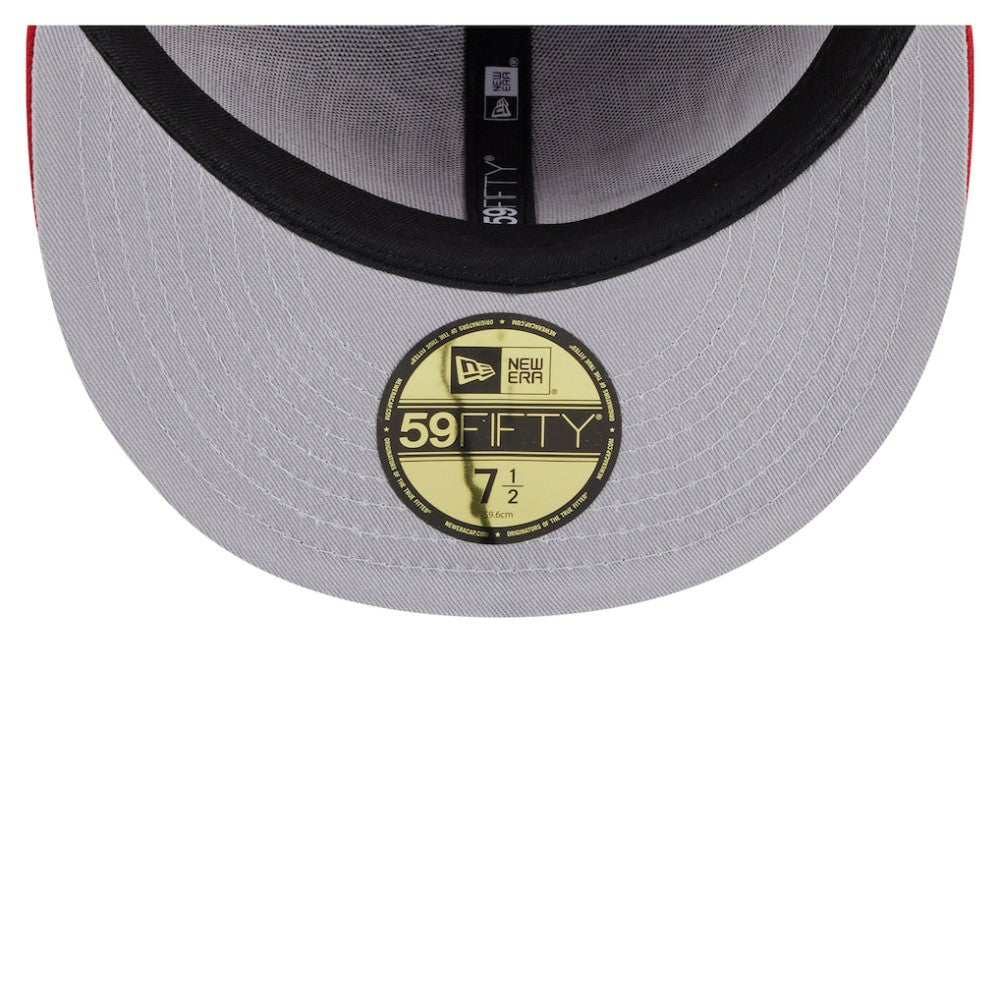 Detroit Red Wings New Era Oversized Vintage Arch 59Fifty Fitted Hat - Red | US 202715407
