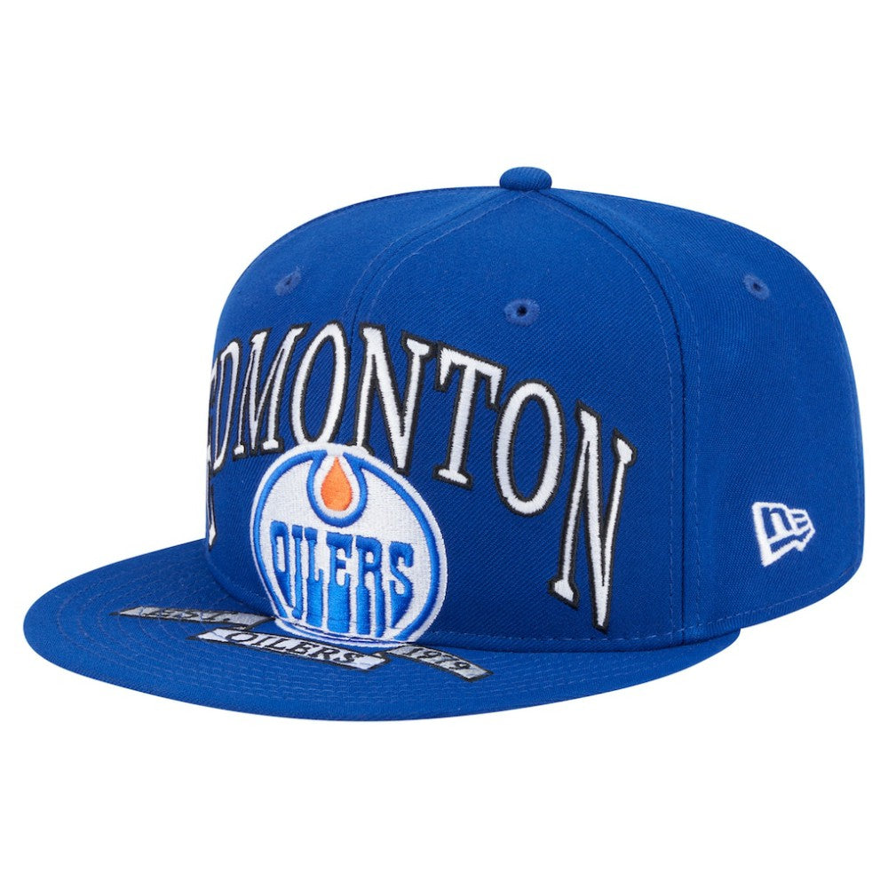 Edmonton Oilers New Era Oversized Vintage Arch 59Fifty Fitted Hat - Royal | US 202715408