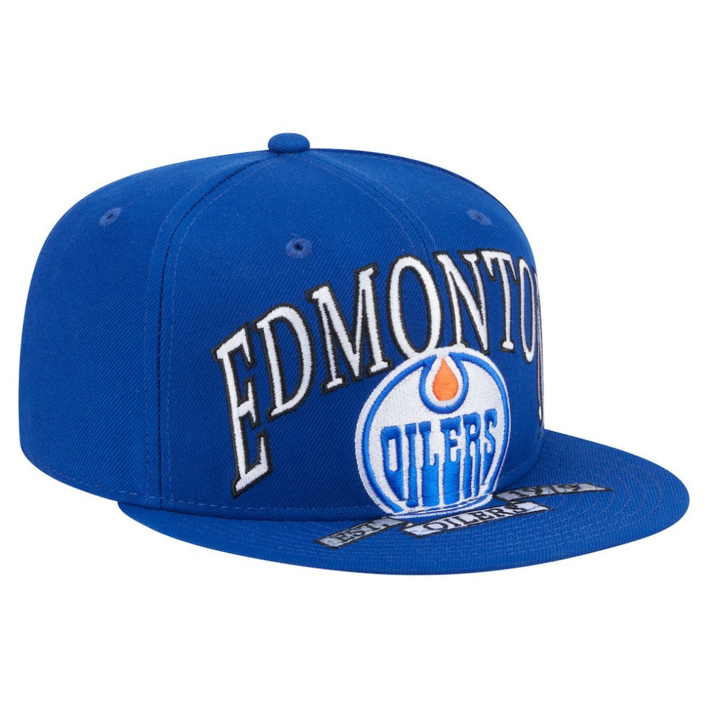 Edmonton Oilers New Era Oversized Vintage Arch 59Fifty Fitted Hat - Royal | US 202715408