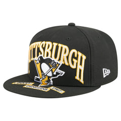 Pittsburgh Penguins New Era Oversized Vintage Arch 59Fifty Fitted Hat - Black | US 202715409