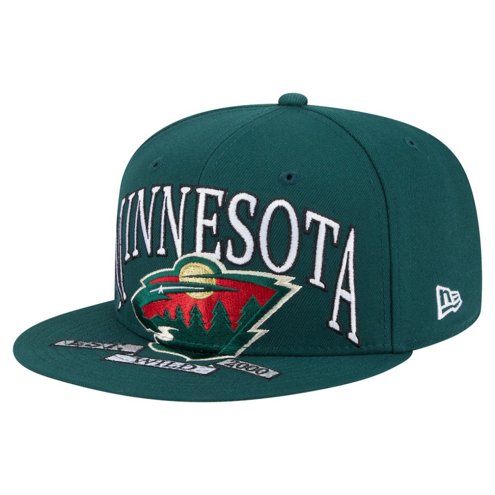 Minnesota Wild New Era Oversized Vintage Arch 59Fifty Fitted Hat - Green | US 202715411