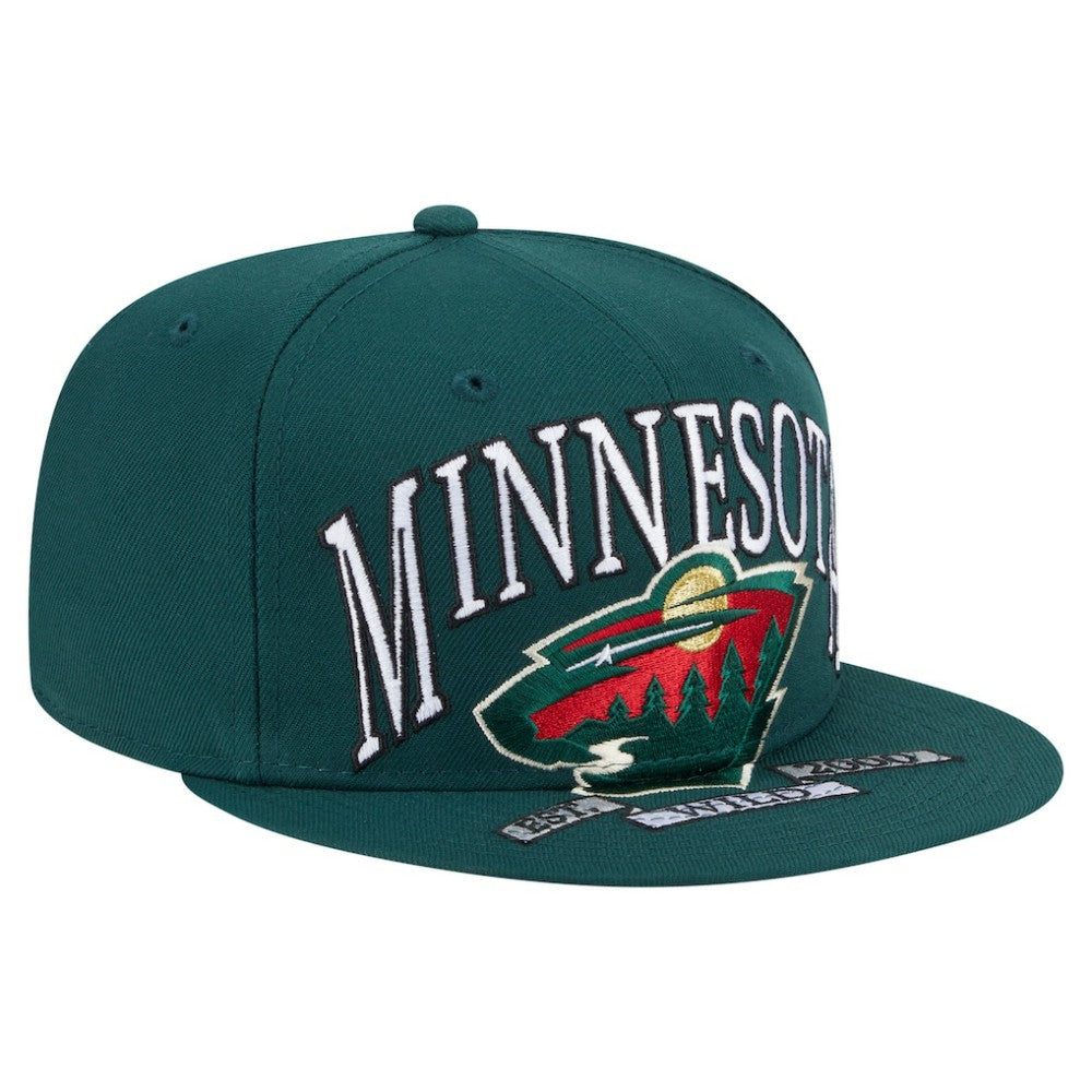 Minnesota Wild New Era Oversized Vintage Arch 59Fifty Fitted Hat - Green | US 202715411