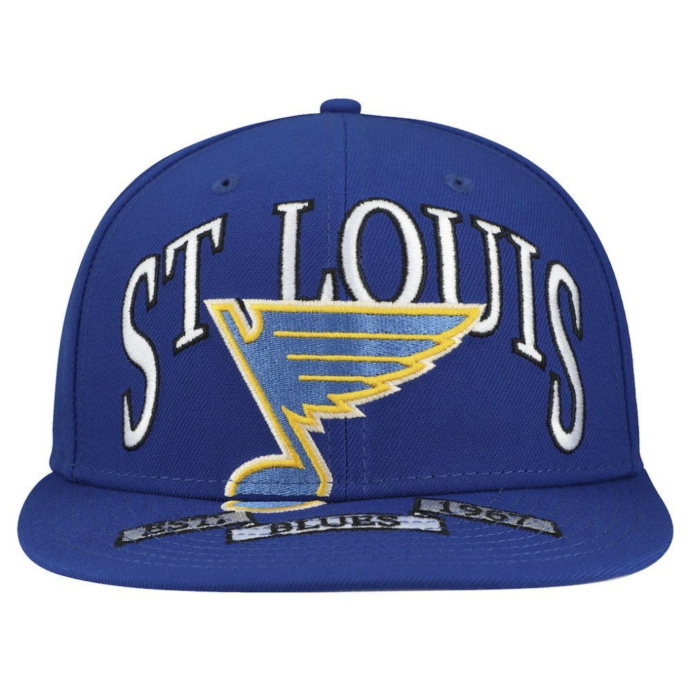 St. Louis Blues New Era Oversized Vintage Arch 59Fifty Fitted Hat - Blue | US 202715415