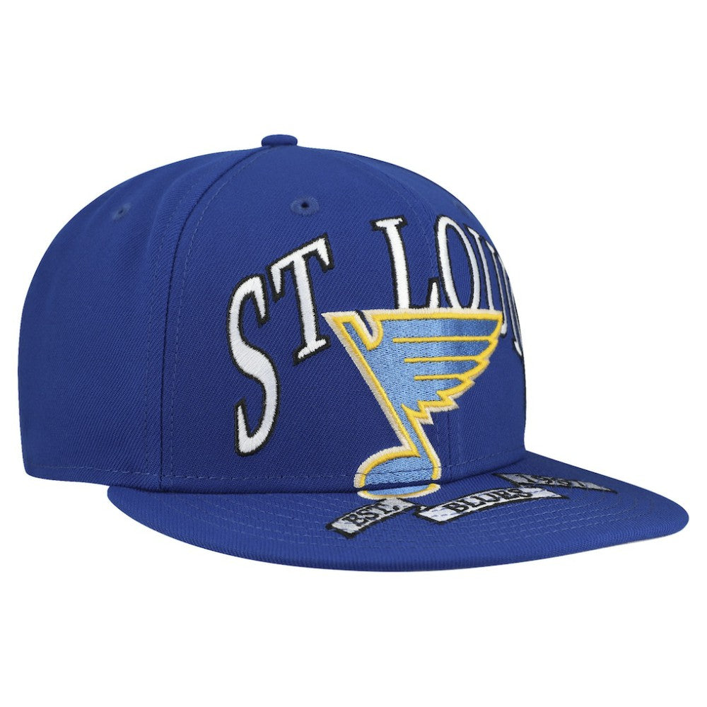 St. Louis Blues New Era Oversized Vintage Arch 59Fifty Fitted Hat - Blue | US 202715415