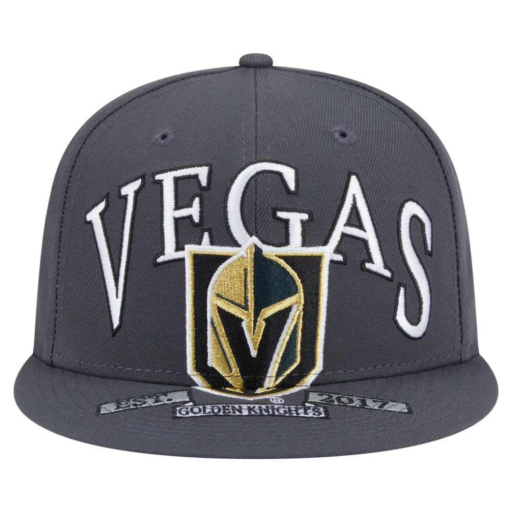 Vegas Golden Knights New Era Oversized Vintage Arch 59Fifty Fitted Hat - Gray | US 202715418
