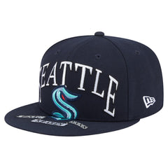 Seattle Kraken New Era Oversized Vintage Arch 59Fifty Fitted Hat - Deep Sea Blue | US 202715419