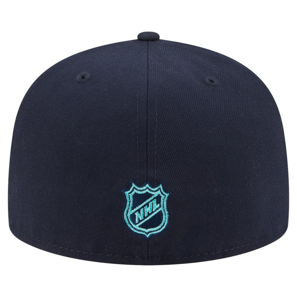 Seattle Kraken New Era Oversized Vintage Arch 59Fifty Fitted Hat - Deep Sea Blue | US 202715419