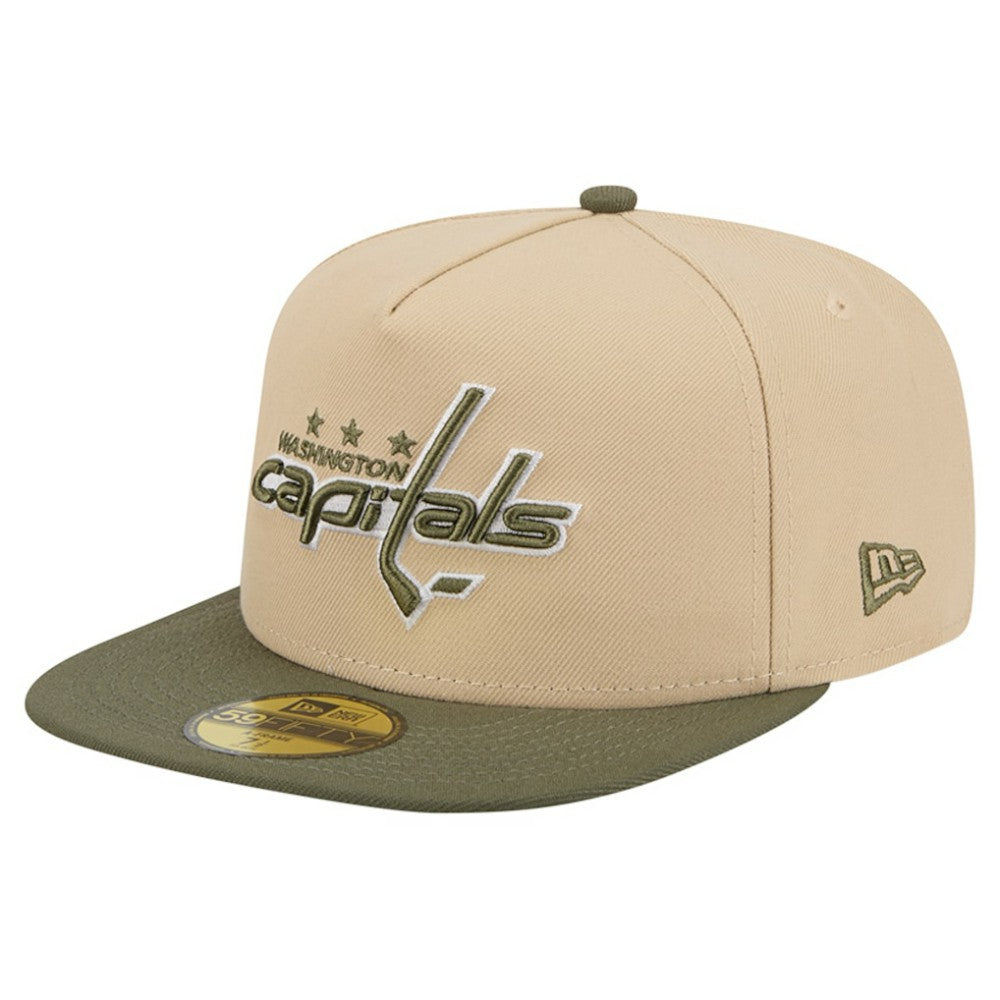 Washington Capitals New Era Color Pack Two-Tone 59FIFTY A-Frame Fitted Hat - Tan/Olive | US 202715420
