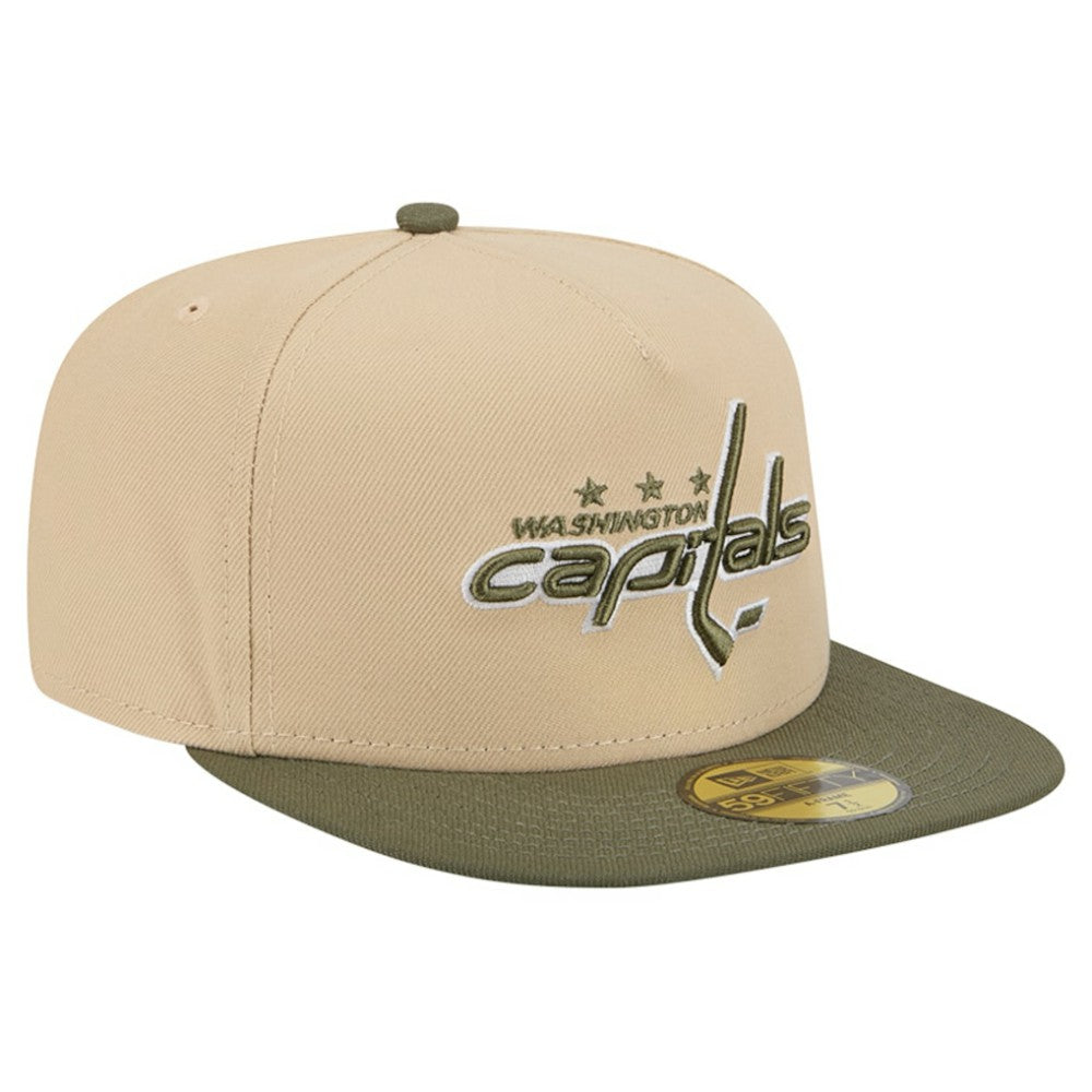 Washington Capitals New Era Color Pack Two-Tone 59FIFTY A-Frame Fitted Hat - Tan/Olive | US 202715420