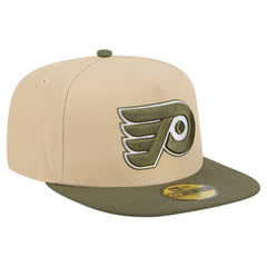 Philadelphia Flyers New Era Color Pack Two-Tone 59FIFTY A-Frame Fitted Hat - Tan/Olive | US 202715426