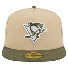 Pittsburgh Penguins New Era Color Pack Two-Tone 59FIFTY A-Frame Fitted Hat - Tan/Olive | US 202715427