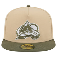 Colorado Avalanche New Era Color Pack Two-Tone 59FIFTY A-Frame Fitted Hat - Tan/Olive | US 202715432