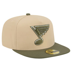 St. Louis Blues New Era Color Pack Two-Tone 59FIFTY A-Frame Fitted Hat - Tan/Olive | US 202715434