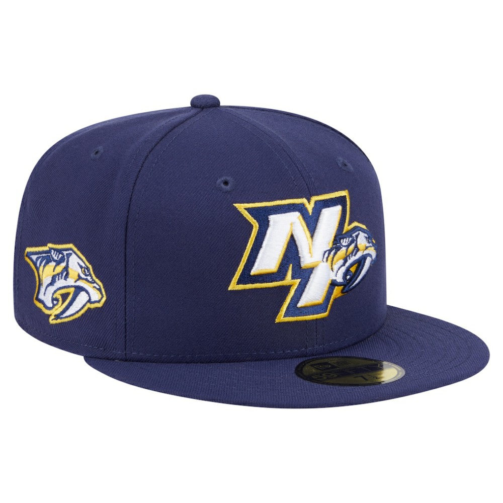 Nashville Predators New Era Deceptor 59FIFTY Fitted Hat - Navy | US 202715440