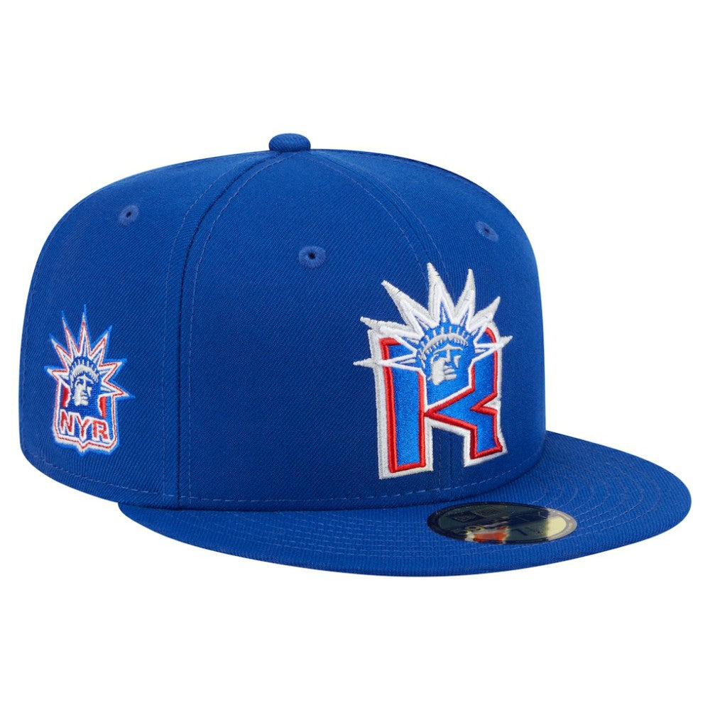 New York Rangers New Era Deceptor 59FIFTY Fitted Hat - Blue | US 202715443