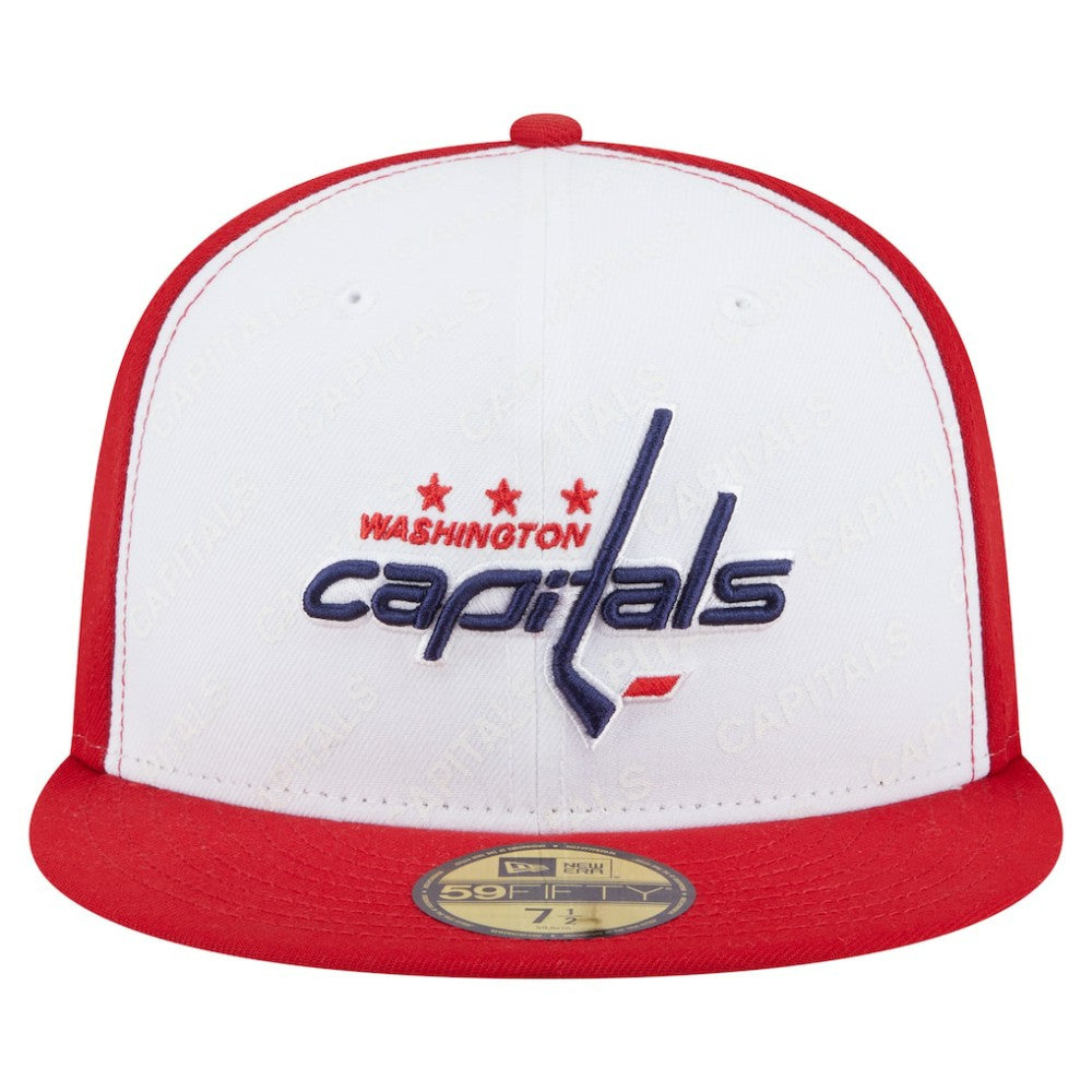 Washington Capitals New Era Repeat Two-Tone 59FIFTY Fitted Hat - White/Red | US 202715470