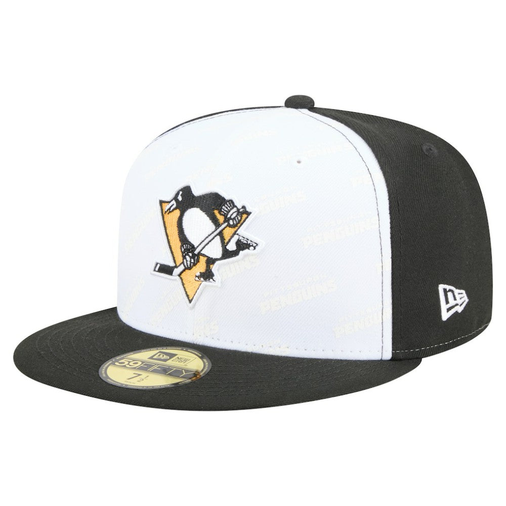 Pittsburgh Penguins New Era Repeat Two-Tone 59FIFTY Fitted Hat - White/Black | US 202715472