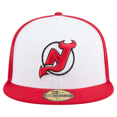 New Jersey Devils New Era Repeat Two-Tone 59FIFTY Fitted Hat - White/Red | US 202715478