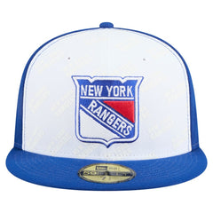 New York Rangers New Era Repeat Two-Tone 59FIFTY Fitted Hat - White/Blue | US 202715482
