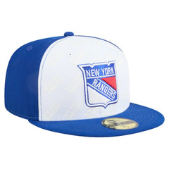 New York Rangers New Era Repeat Two-Tone 59FIFTY Fitted Hat - White/Blue | US 202715482