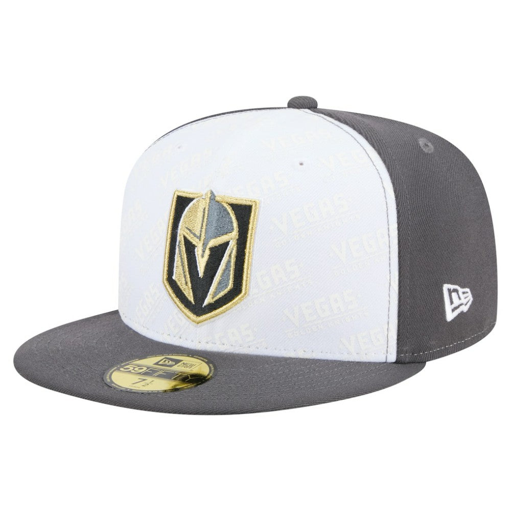 Vegas Golden Knights New Era Repeat Two-Tone 59FIFTY Fitted Hat - White/Gray | US 202715485