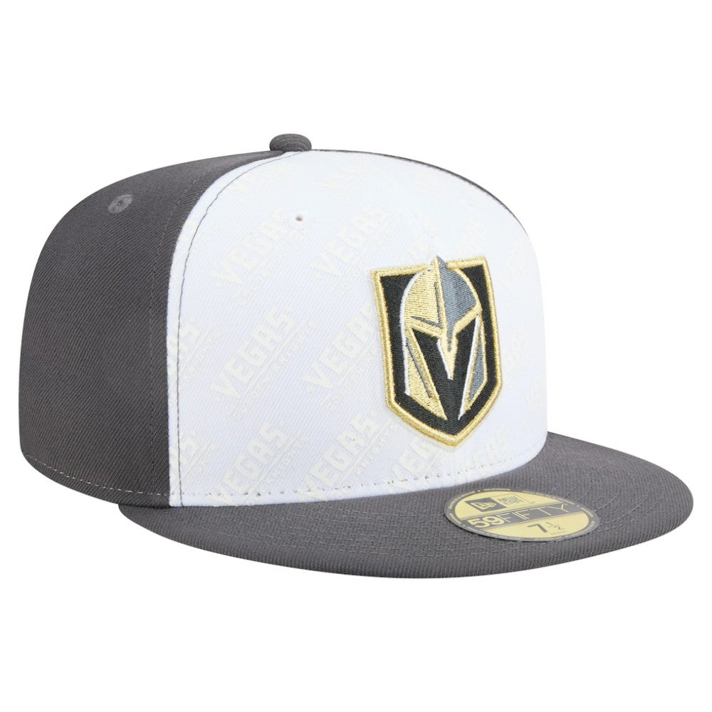 Vegas Golden Knights New Era Repeat Two-Tone 59FIFTY Fitted Hat - White/Gray | US 202715485