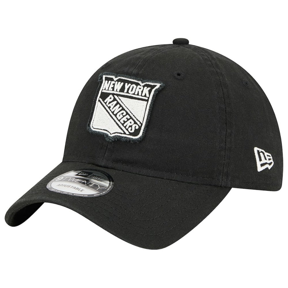 New York Rangers New Era Stamp Fabric Applique 9TWENTY Adjustable Hat - Black | US 202715517