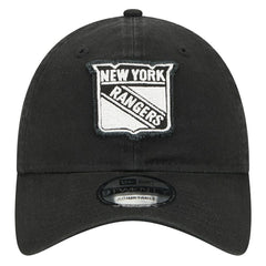 New York Rangers New Era Stamp Fabric Applique 9TWENTY Adjustable Hat - Black | US 202715517