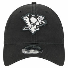 Pittsburgh Penguins New Era Stamp Fabric Applique 9TWENTY Adjustable Hat - Black | US 202715519