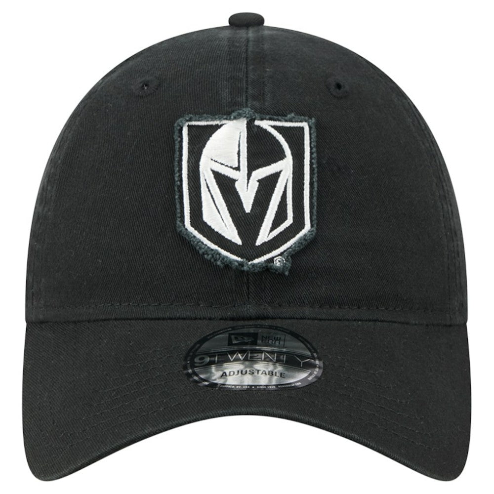 Vegas Golden Knights New Era Stamp Fabric Applique 9TWENTY Adjustable Hat - Black | US 202715522