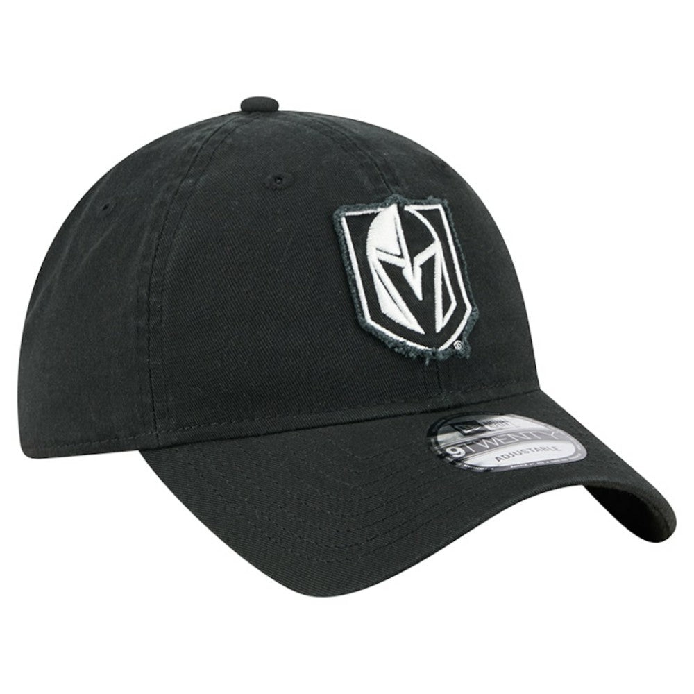 Vegas Golden Knights New Era Stamp Fabric Applique 9TWENTY Adjustable Hat - Black | US 202715522