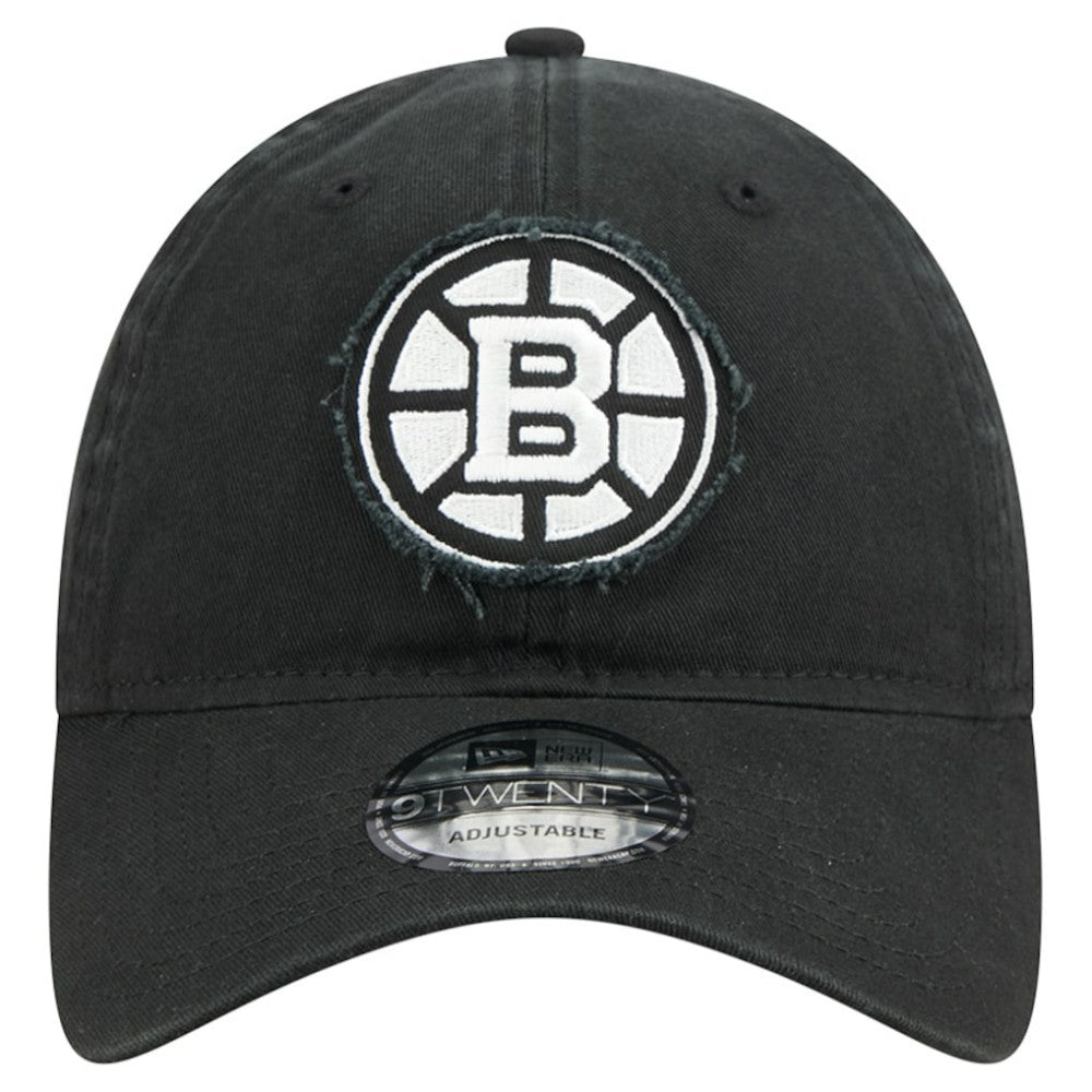 Boston Bruins New Era Stamp Fabric Applique 9TWENTY Adjustable Hat - Black | US 202715524