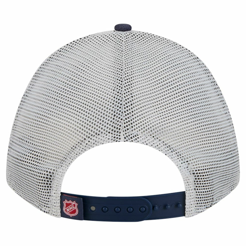 Washington Capitals New Era Hockey Sock 9FORTY A-Frame M-Crown Adjustable Trucker Hat - Navy/Red | US 202715527