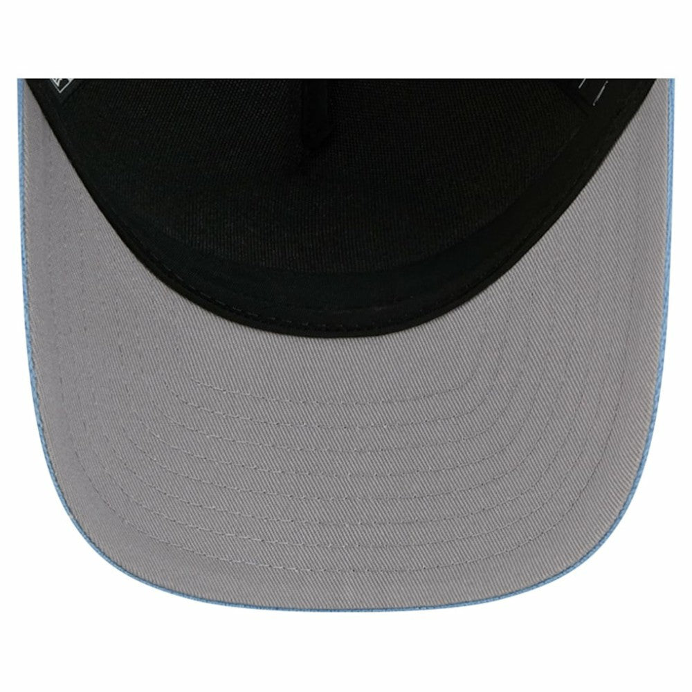Utah Mammoth New Era Hockey Sock 9FORTY A-Frame M-Crown Adjustable Trucker Hat - Light Blue/Black | US 202715533