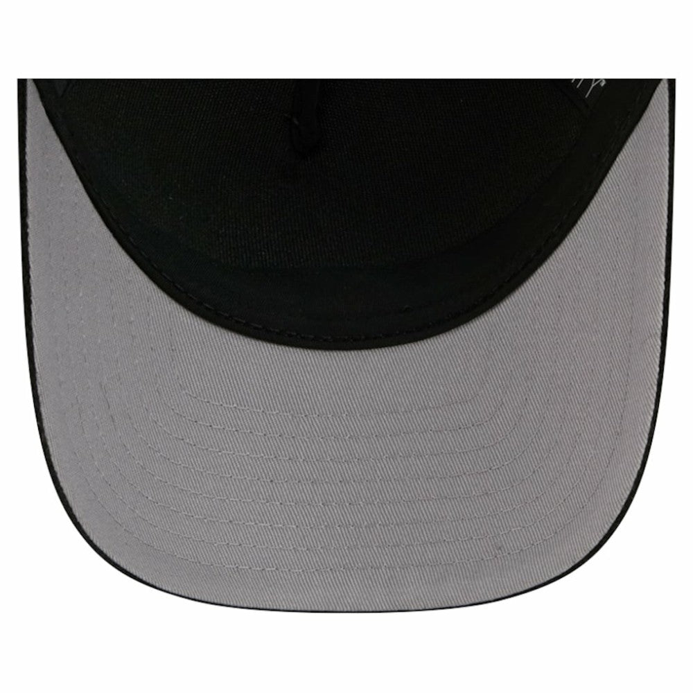Vegas Golden Knights New Era Hockey Sock 9FORTY A-Frame M-Crown Adjustable Trucker Hat - Black/Gray | US 202715534