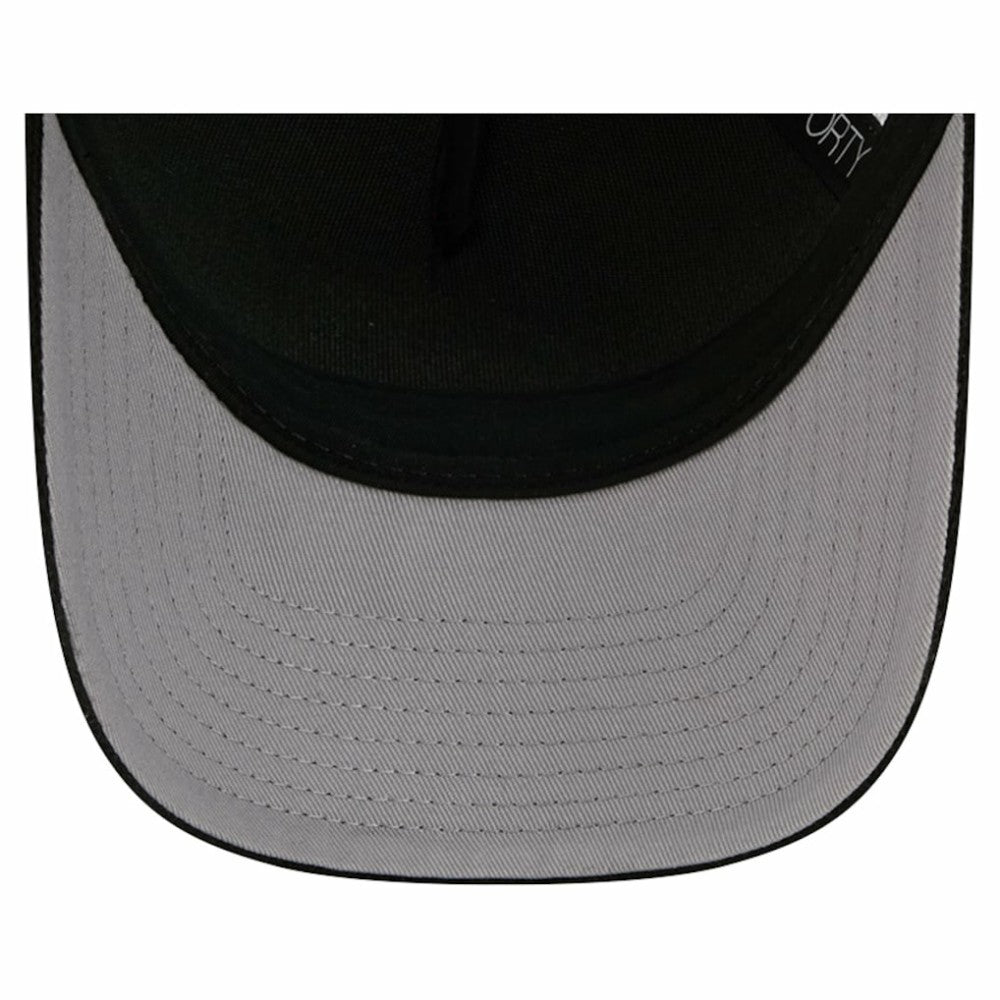 New Jersey Devils New Era Hockey Sock 9FORTY A-Frame M-Crown Adjustable Trucker Hat - Black/Red | US 202715537
