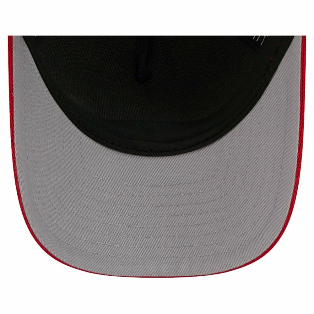 New York Rangers New Era Hockey Sock 9FORTY A-Frame M-Crown Adjustable Trucker Hat - Red/Blue | US 202715540