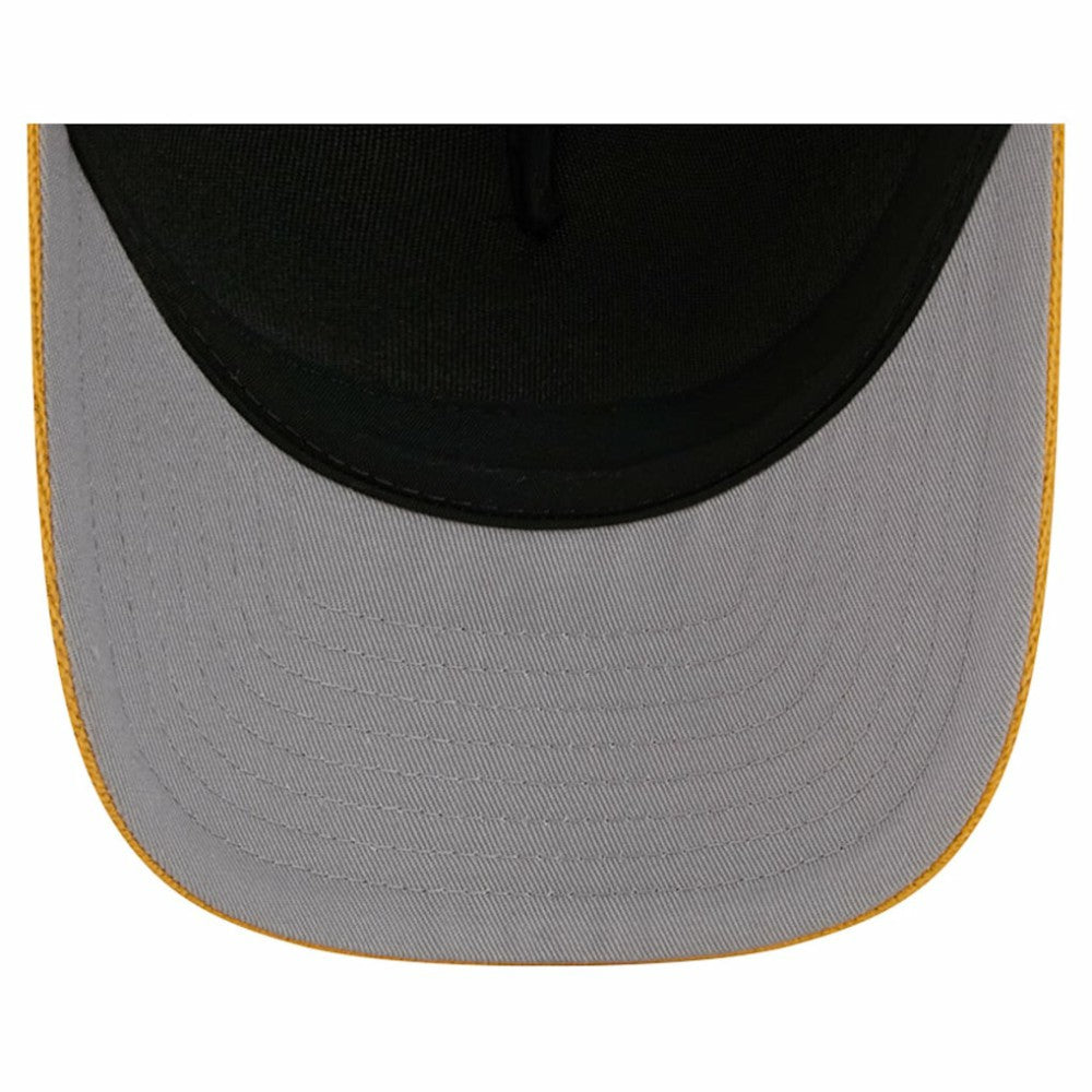 Boston Bruins New Era Hockey Sock 9FORTY A-Frame M-Crown Adjustable Trucker Hat - Gold/Black | US 202715546