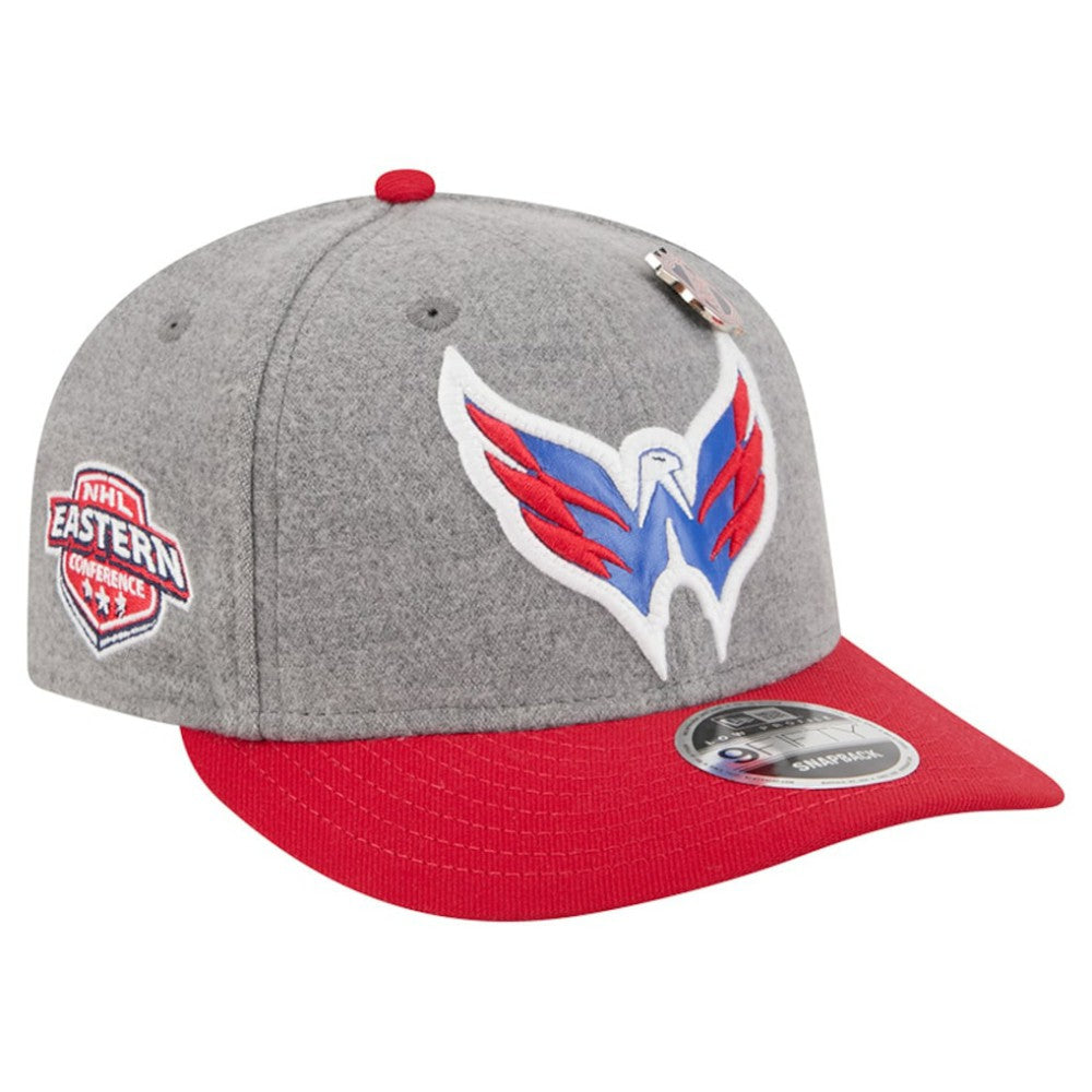 Washington Capitals New Era Wool Pin Low Profile 9FIFTY Snapback Hat - Gray/Red | US 202715566