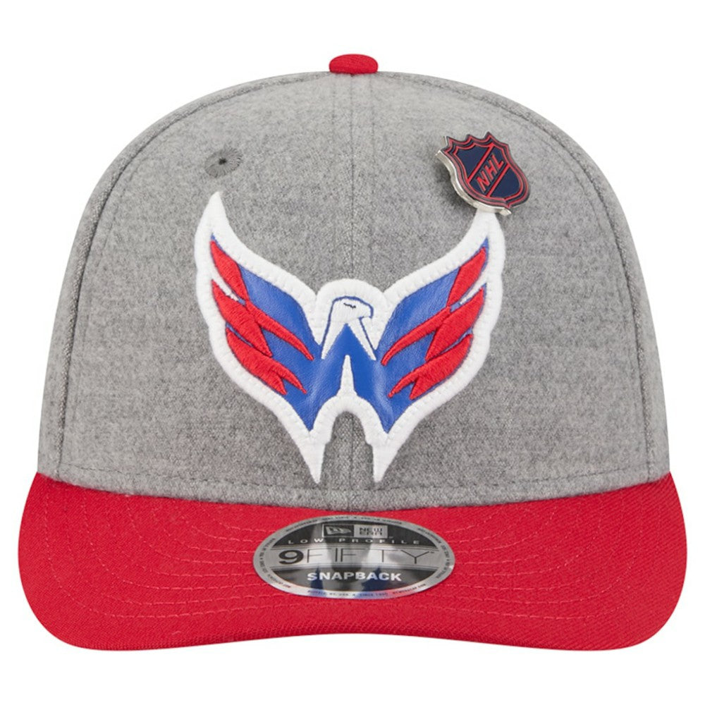 Washington Capitals New Era Wool Pin Low Profile 9FIFTY Snapback Hat - Gray/Red | US 202715566