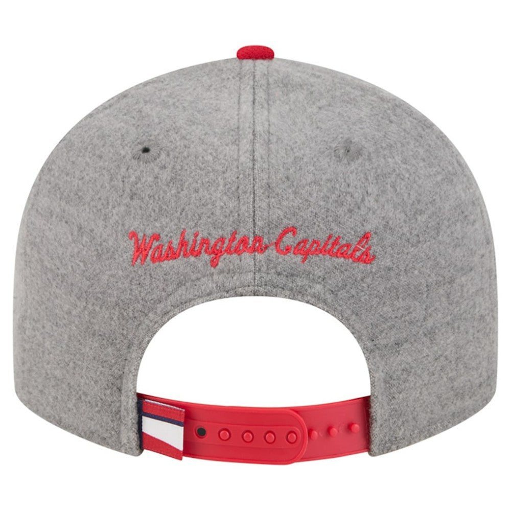 Washington Capitals New Era Wool Pin Low Profile 9FIFTY Snapback Hat - Gray/Red | US 202715566