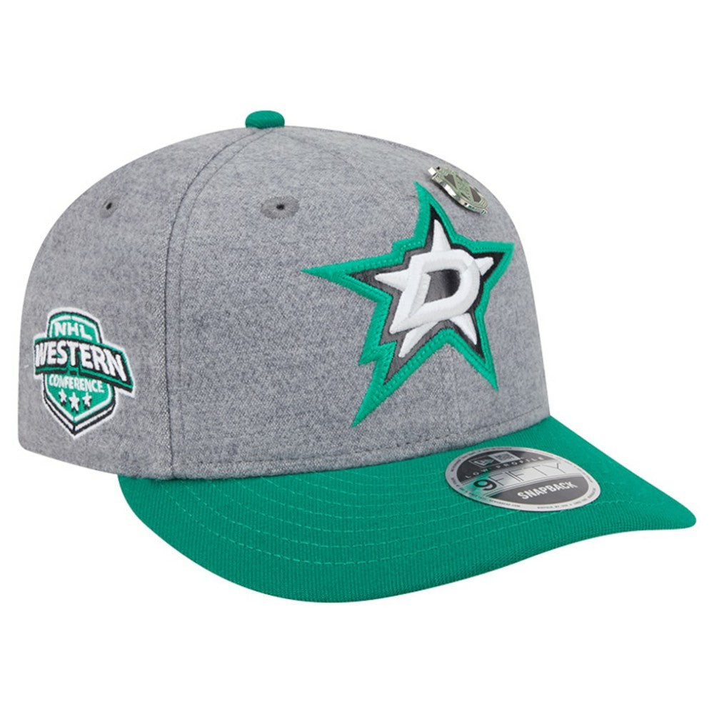 Dallas Stars New Era Wool Pin Low Profile 9FIFTY Snapback Hat - Kelly Green/Green | US 202715568